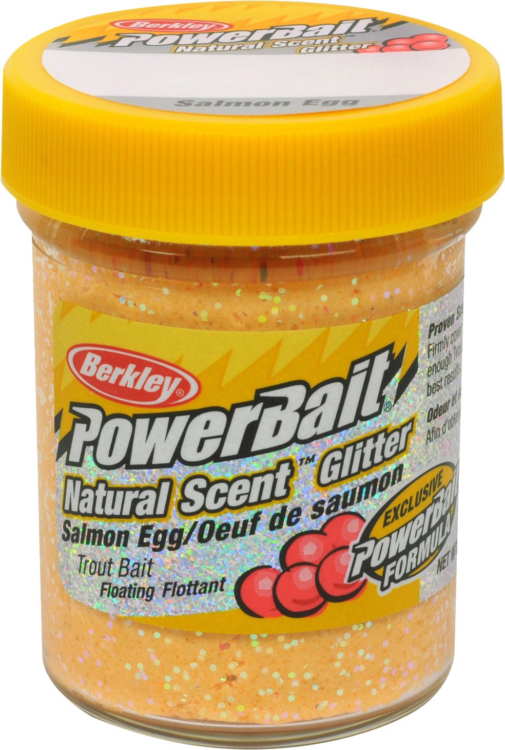 Dick's Sporting Goods Berkley PowerBait Natural Scent Glitter Trout Dough  Bait – Salmon Egg Flavor