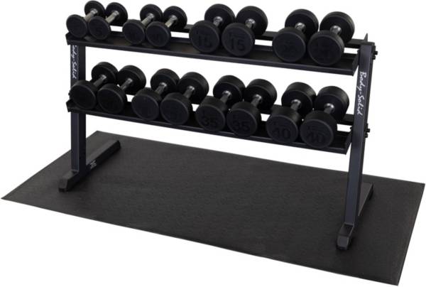 Body Solid GDR60 Premium Rubber Dumbbell Rack and Set Dick's Sporting