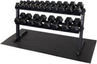 Body-Solid GDR60 Rubber Hex Dumbbell Rack and Set