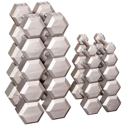 Body-Solid Grey Hex 5-50 lb Dumbbell Set