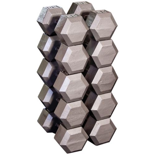 Body-Solid Grey Hex 80-100 lb Dumbbell Set