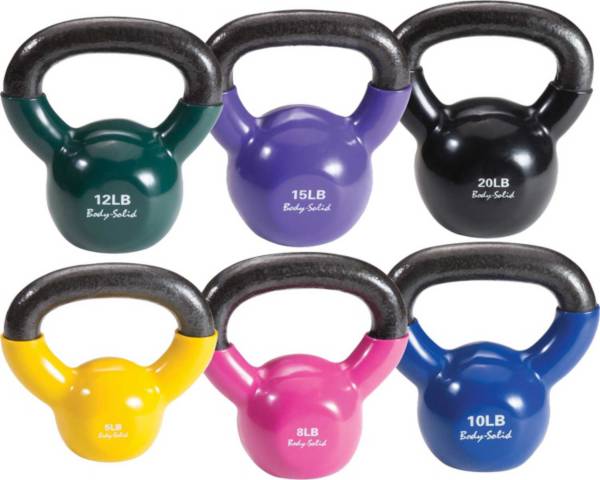 Body Solid 5-20 lb. Vinyl Kettlebell Set