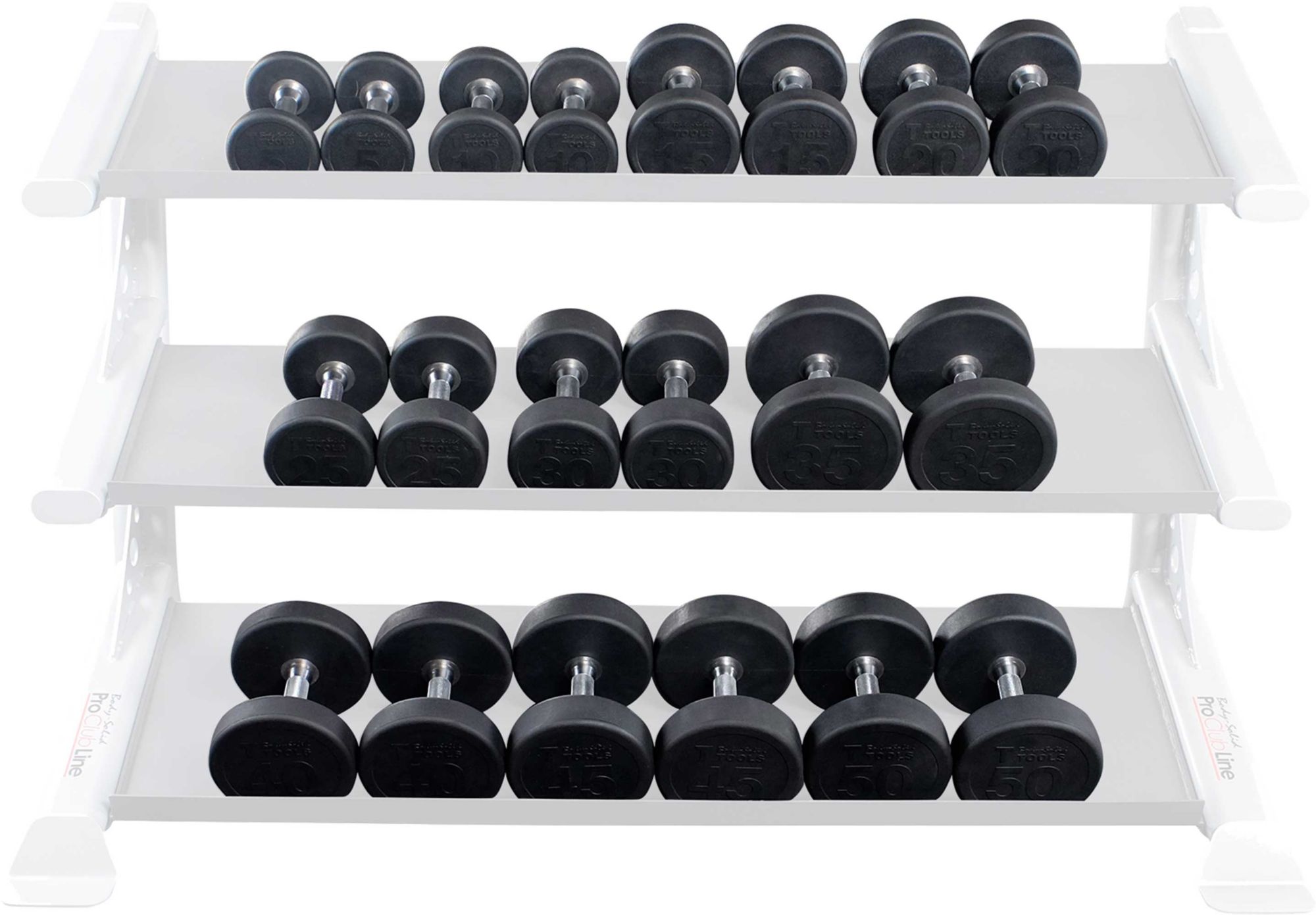 Body-Solid SDPS550 Premium Rubber Dumbbell Set product image