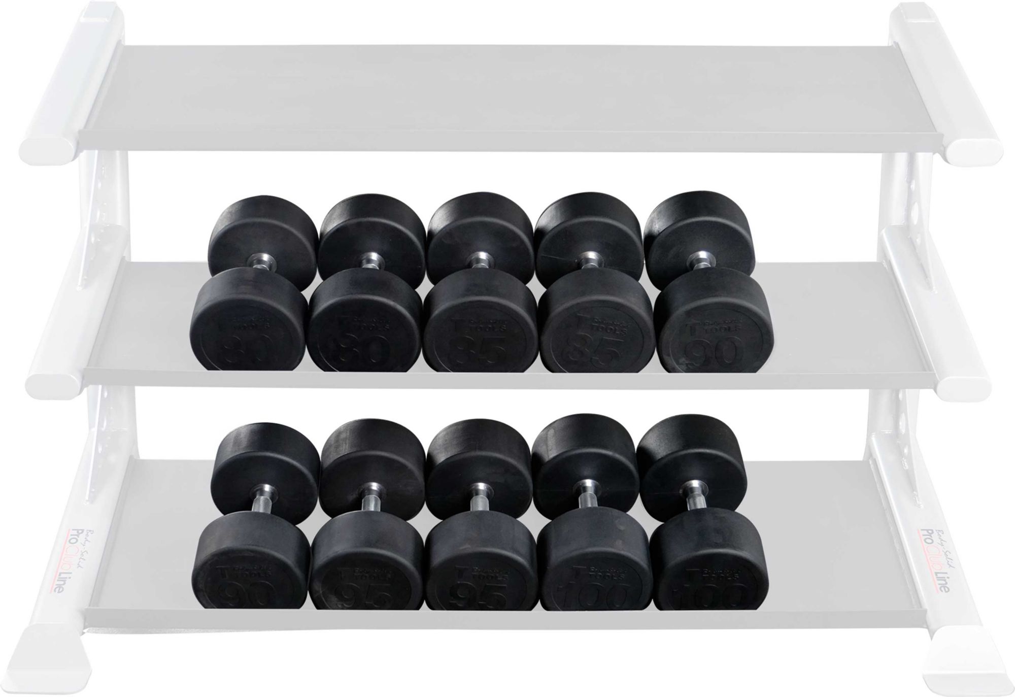 Body-Solid SDPS900 Premium Rubber Dumbbell Set product image