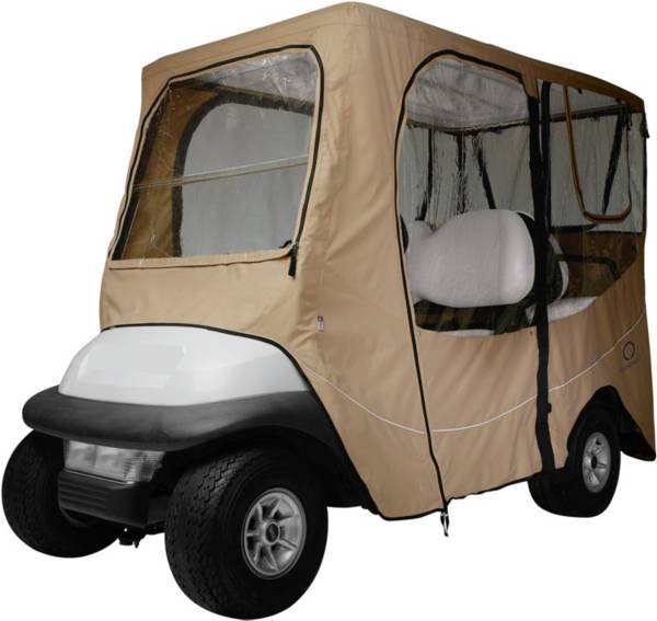 Classic Accessories Fairway Deluxe Long Roof Khaki Golf Cart Enclosure product image