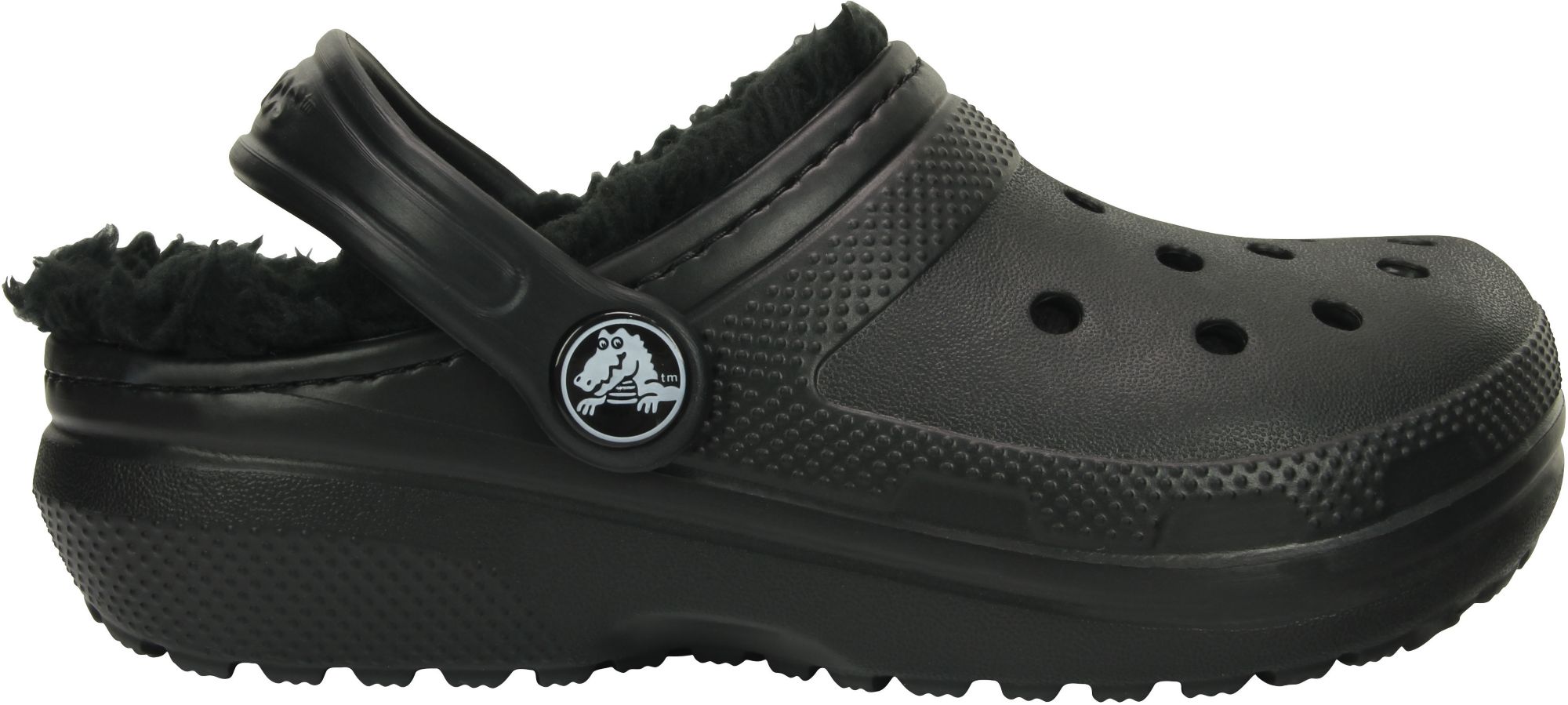 black lined crocs