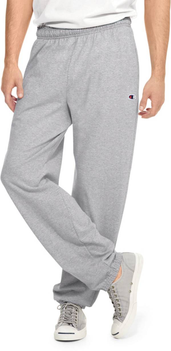 champion men's closed bottom light weight jersey sweatpant