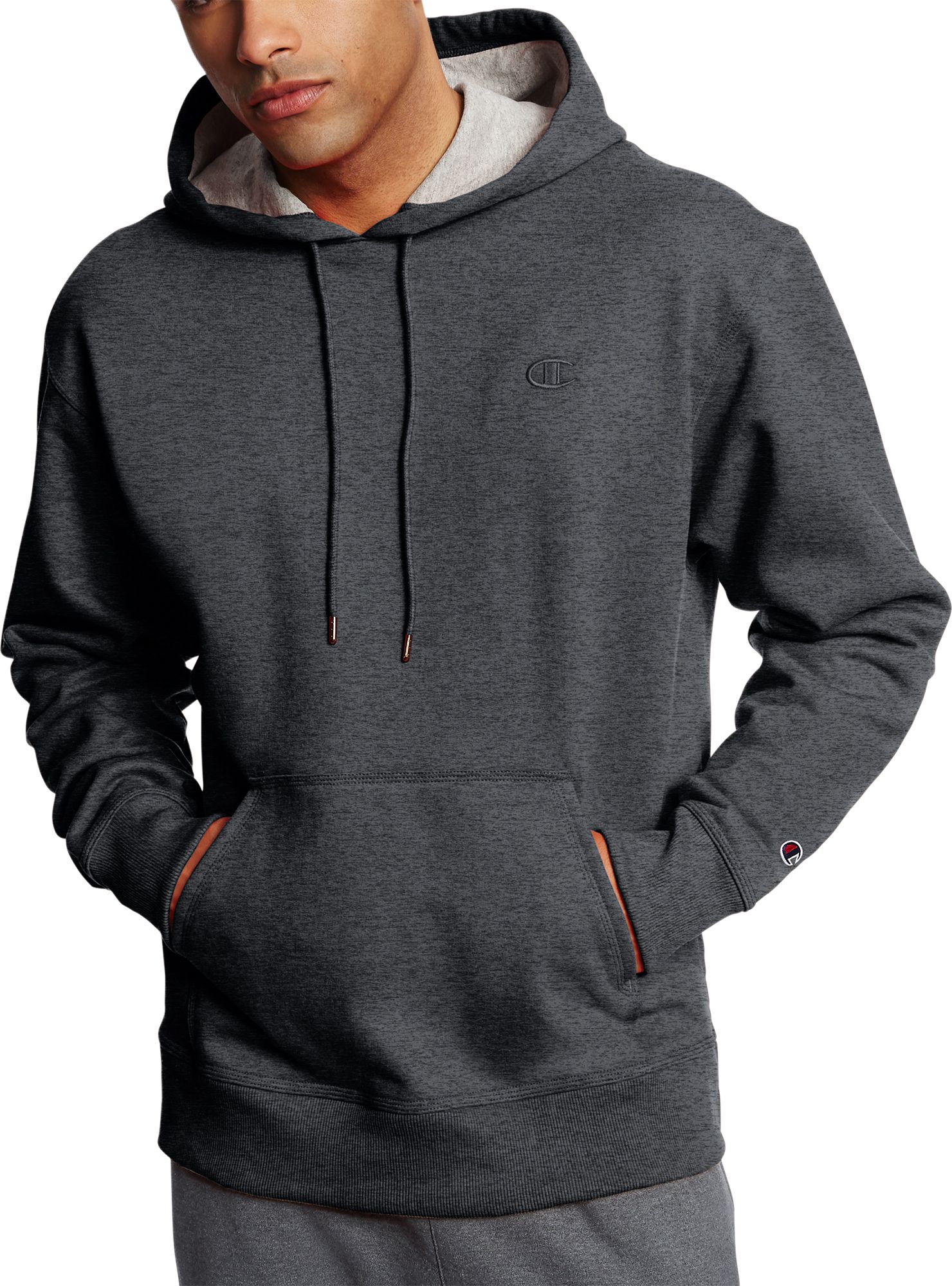 champion men's graphic powerblend fleece hood