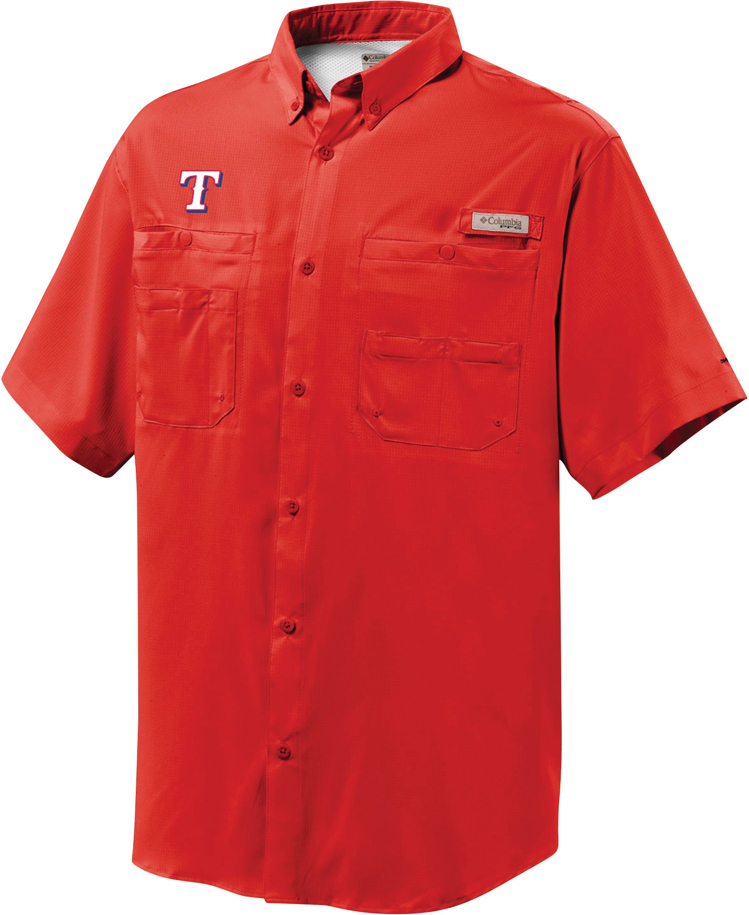 texas rangers columbia fishing shirt