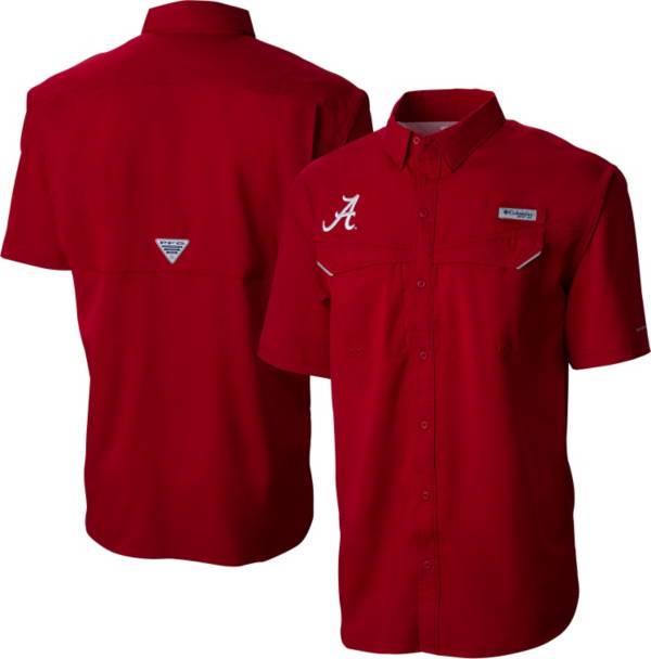 Columbia Men's Alabama Crimson Tide Crimson Low Drag Offshore Performance Button Down Shirt