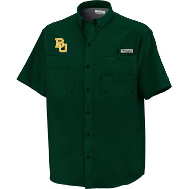 sorry, Columbia Men's Baylor Bears Green Button-Down Performance Short Sleeve Shirt is currently out of stock