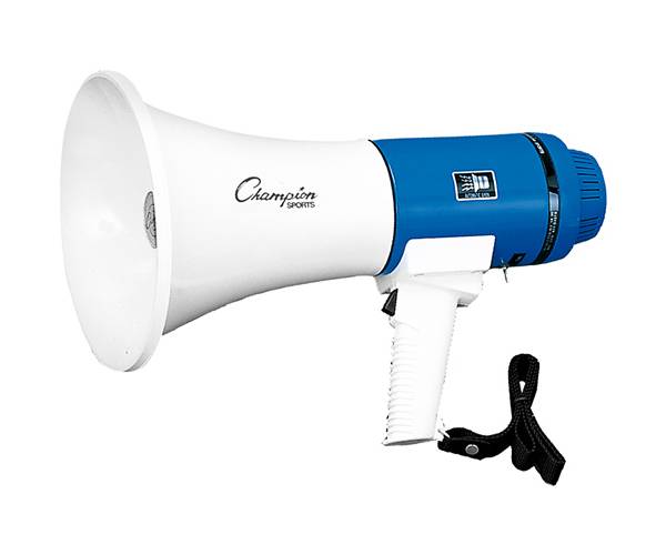 Champion Sports Megaphone With Siren and Shoulder Strap - 16-30 Watts -  MP1600W