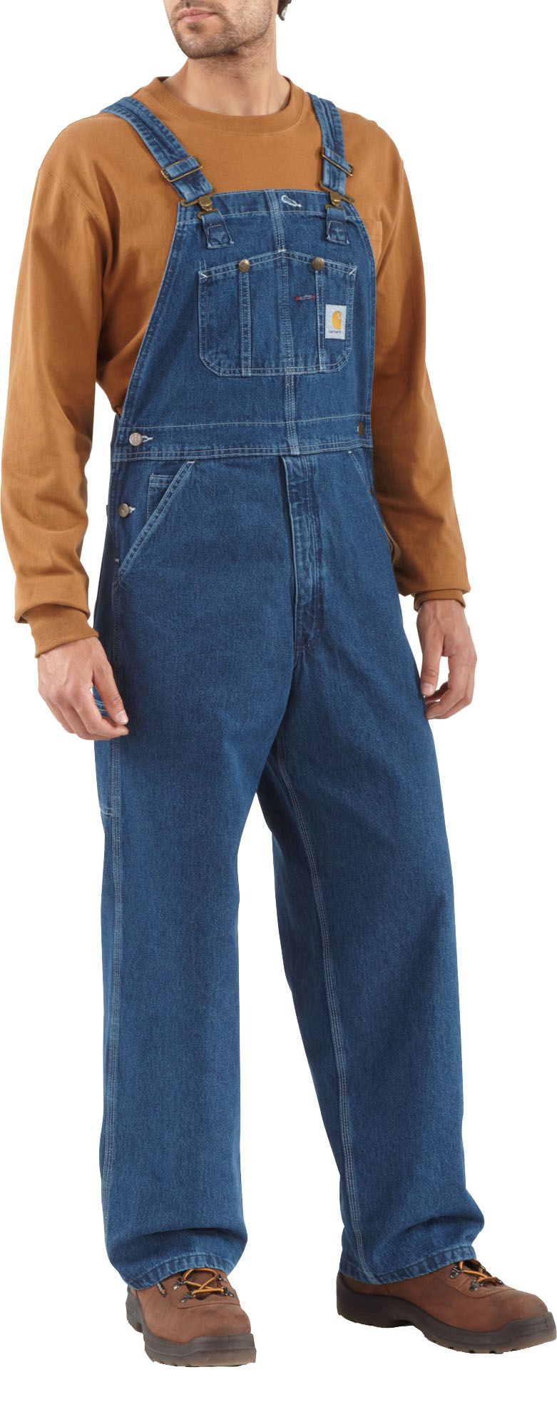 mens carhartt denim overalls