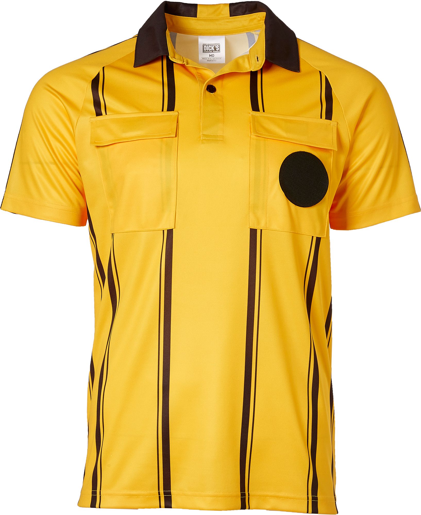 yellow soccer referee jersey