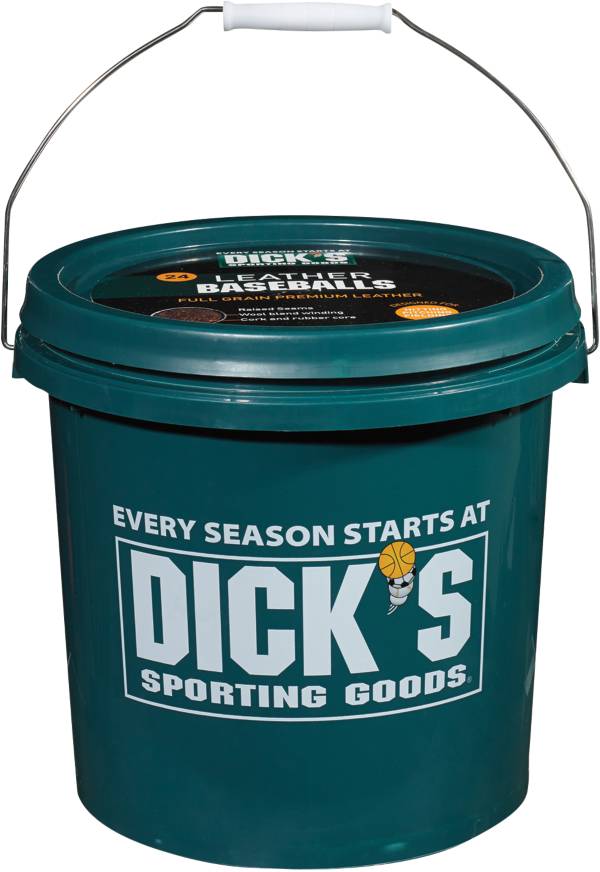DICK'S Sporting Goods Bucket of 24 Leather Baseballs Dick's Sporting Goods