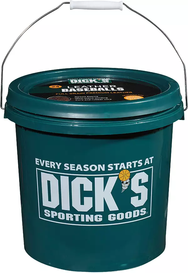 DICK'S Sporting Goods Bucket of 24 Leather Baseballs