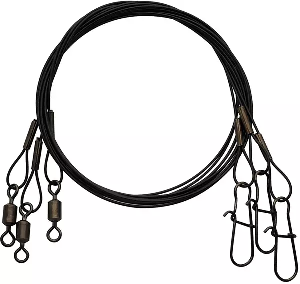 Eagle Claw 12in Black Heavy Duty Wire Leader,60lb 08012-013