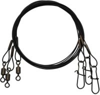 Eagle Claw Fishing Heavy Duty Black 36 Wire Leaders 3-Pack - 30 lb Test