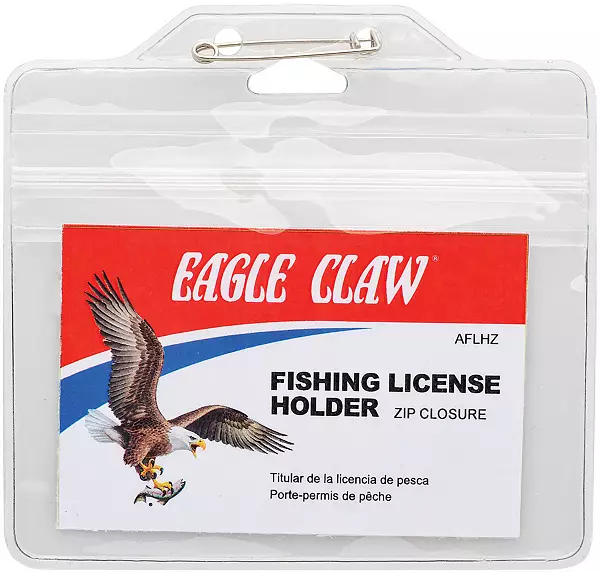 Fishing License Holder - Zip Closure - Eagle Claw AFLHZ
