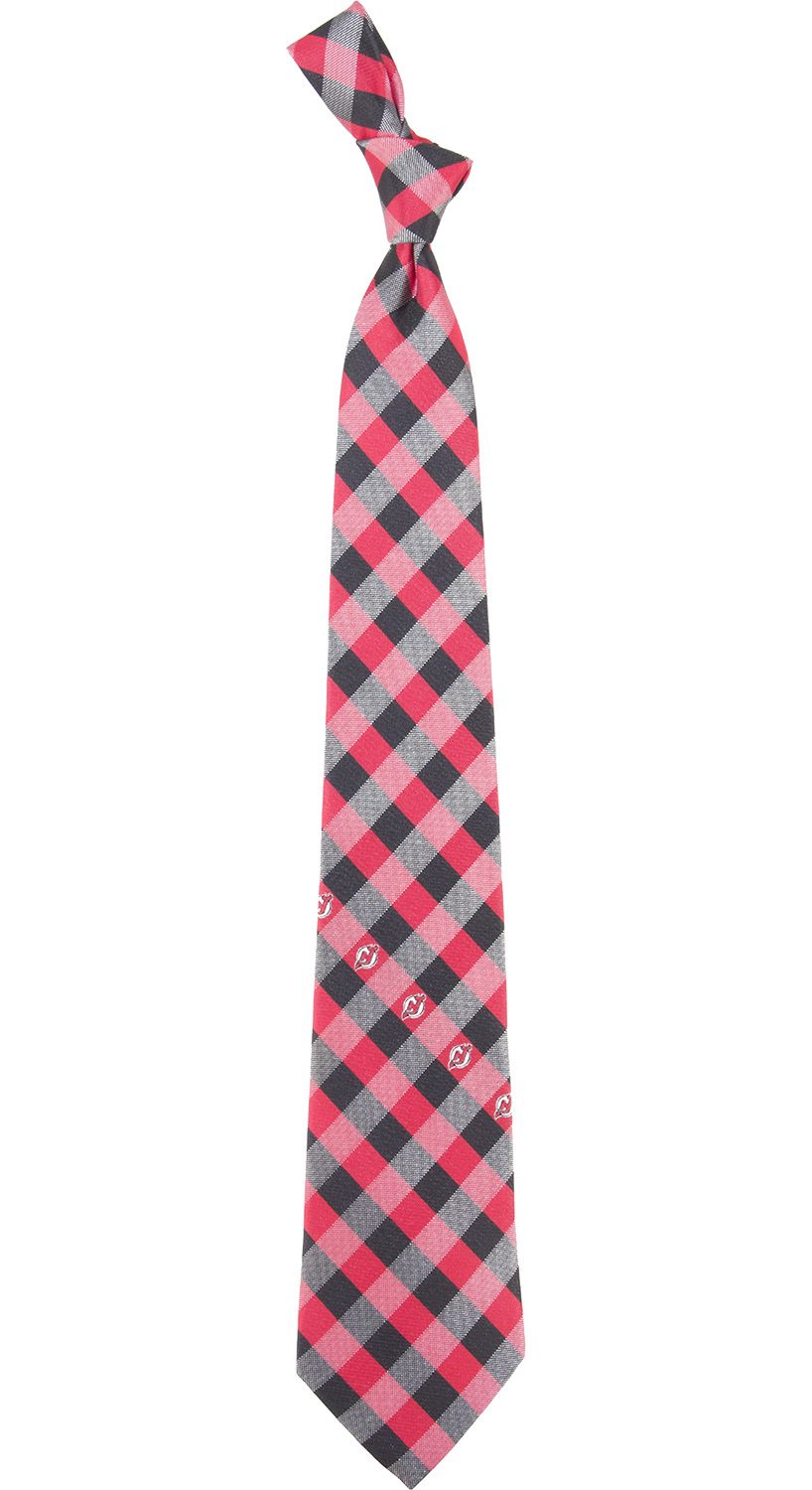 Eagles Wings New Jersey Devils Check Necktie