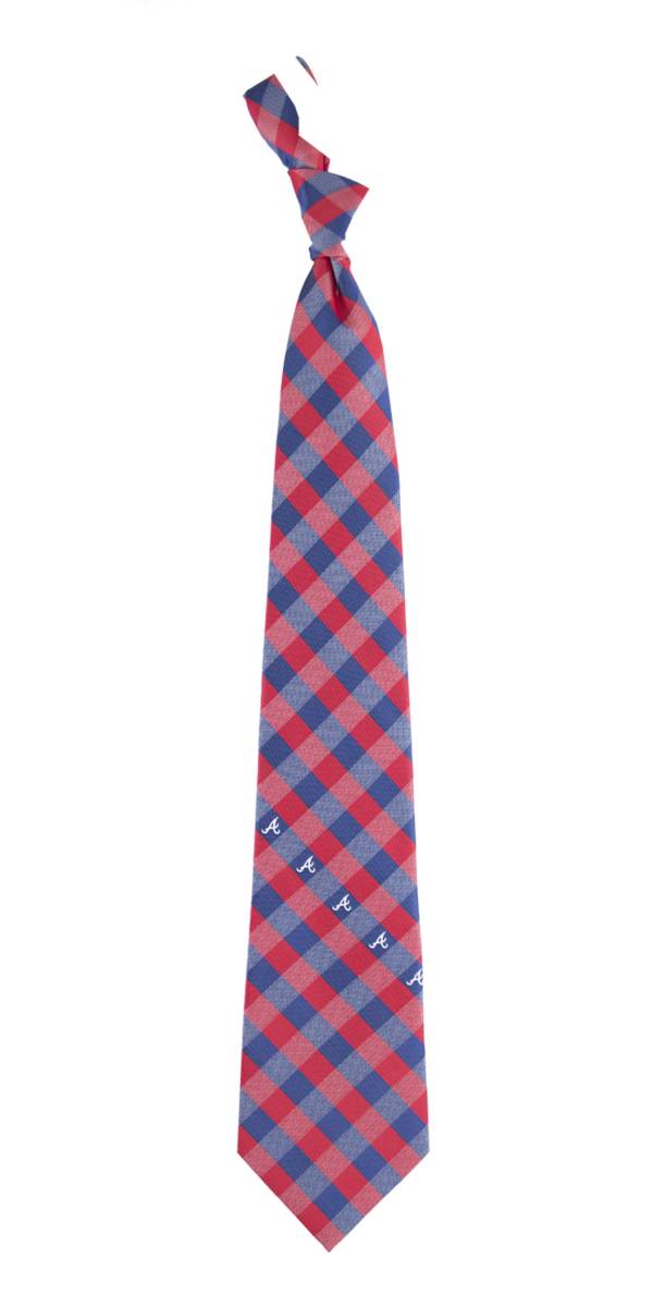 Eagles Wings Atlanta Braves Checkered Necktie