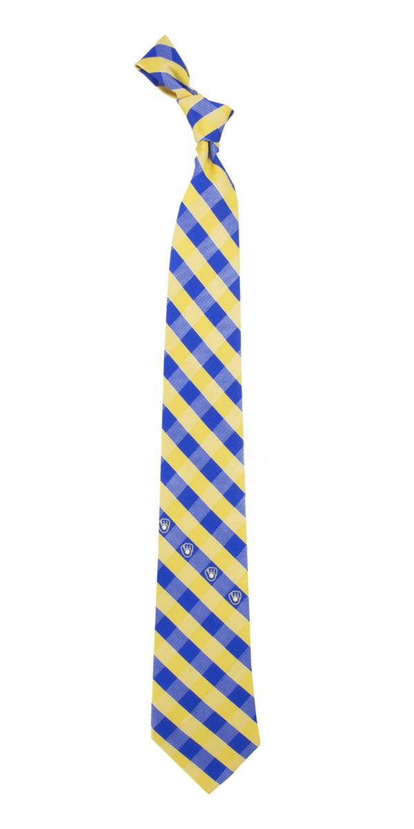 Eagles Wings Milwaukee Brewers Checkered Necktie product image