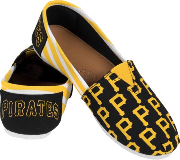 FOCO Women's Pittsburgh Pirates Stripe Canvas Shoes