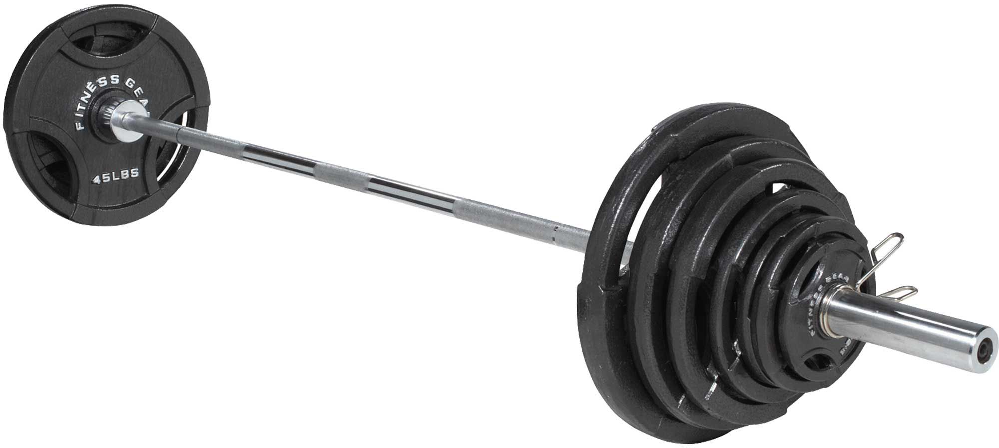 barbell and weights