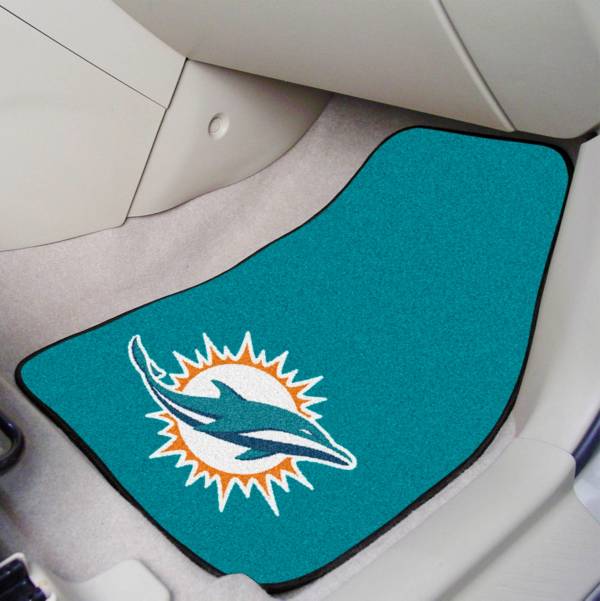 Miami Dolphins 2-Piece Printed Carpet Car Mat Set product image