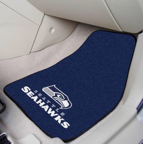 FANMATS Seattle Seahawks 2-Piece Printed Carpet Car Mat Set product image