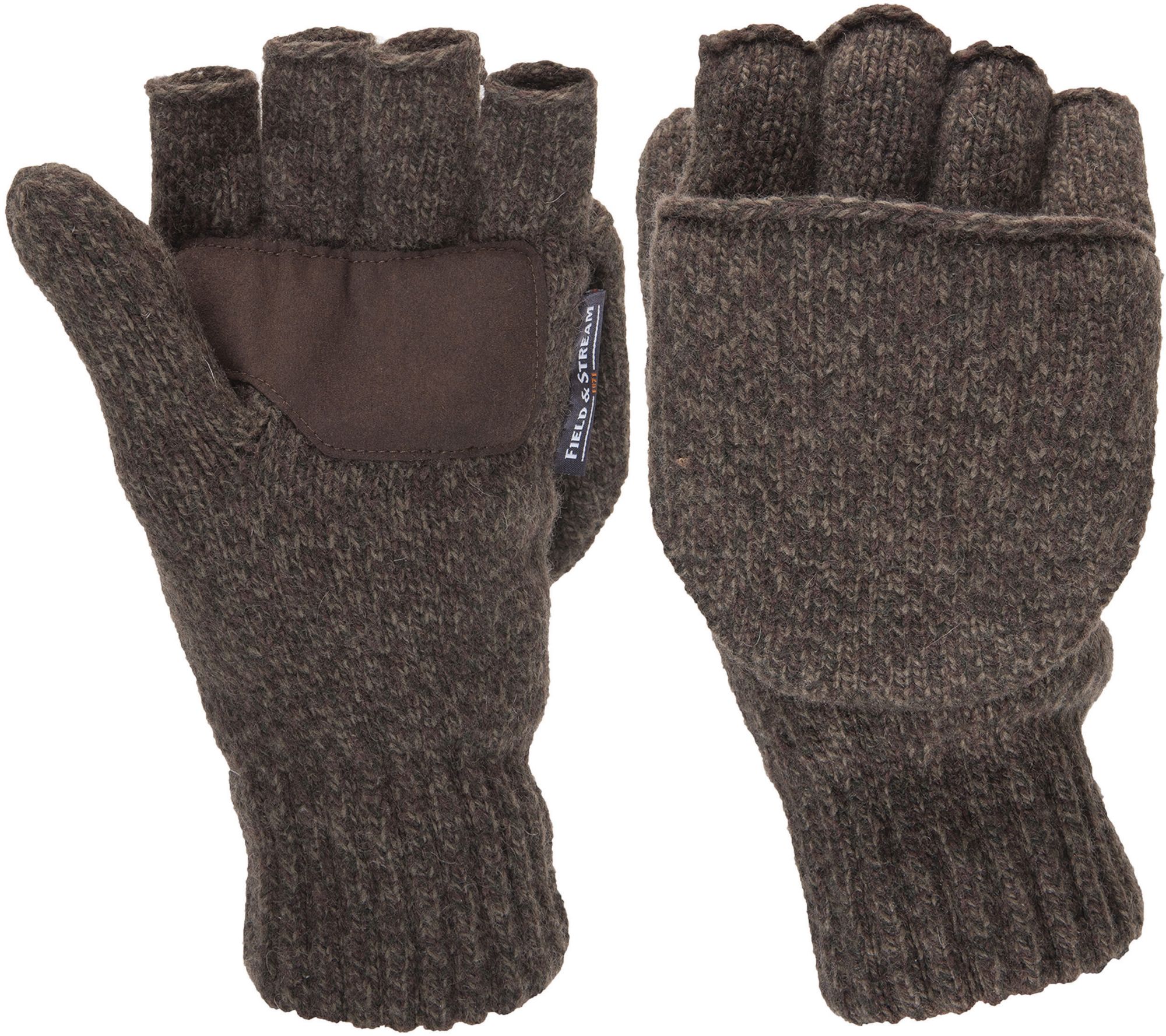 brown wool gloves