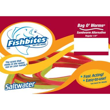 sorry, Fishbites Bag O' Worms Fast Acting Saltwater Soft Bait - Sandworm Scent is currently out of stock