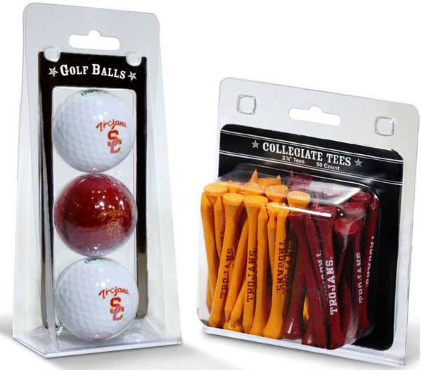 Team Golf USC Trojans Golf Ball and Tee Set