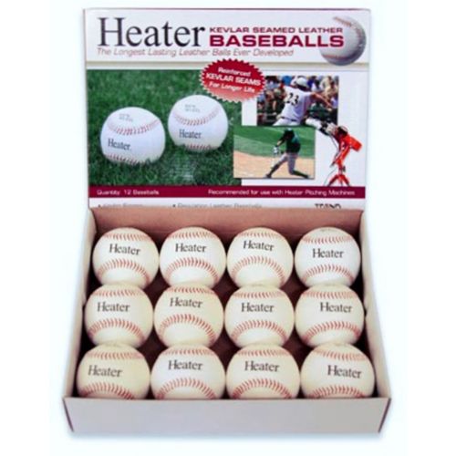 Heater PowerAlley Pro Leather Pitching Machine Baseballs - 6 Pack