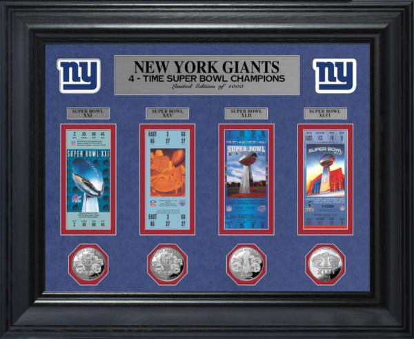 Highland Mint Denver Broncos 3-Time Super Bowl Champions 18'' x 22'' Deluxe  Gold Coin Ticket Collection