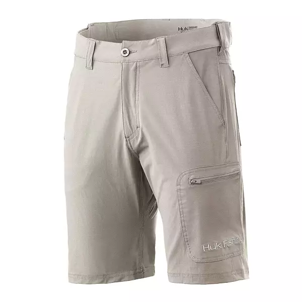 Huk Men's Overcast Performance Fishing Shorts, XXL Light Blue 6 Inch Inseam  , shorts overcast