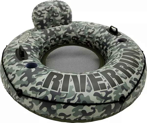 Intex River Run I Inflatable Water Float, Blue/Black/White - 53 Diameter