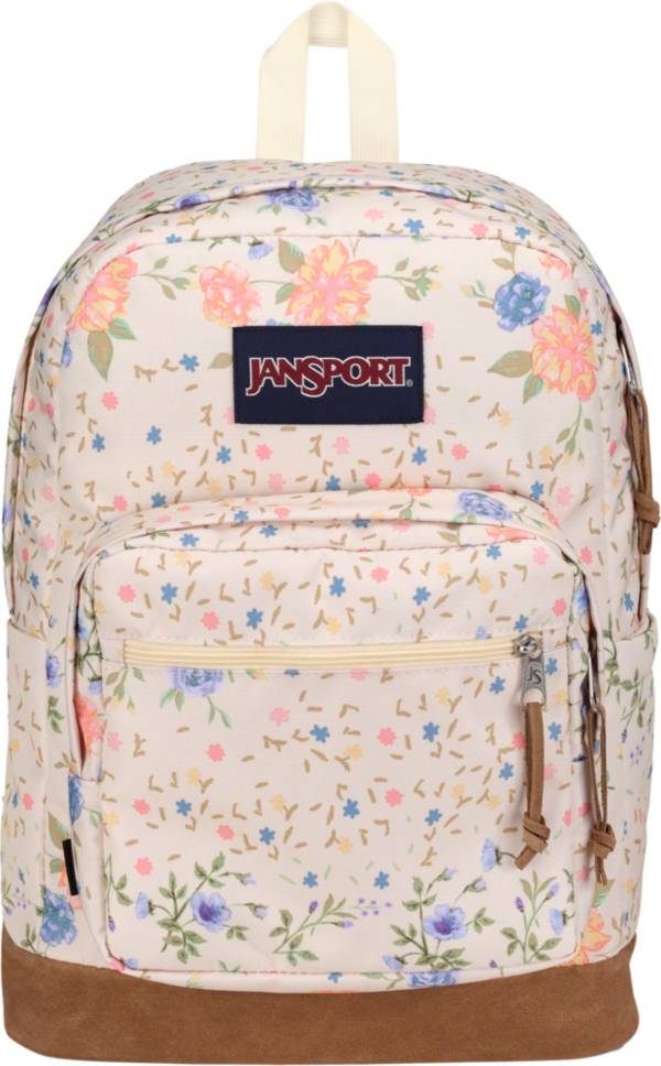 White jansport hotsell backpack with flowers