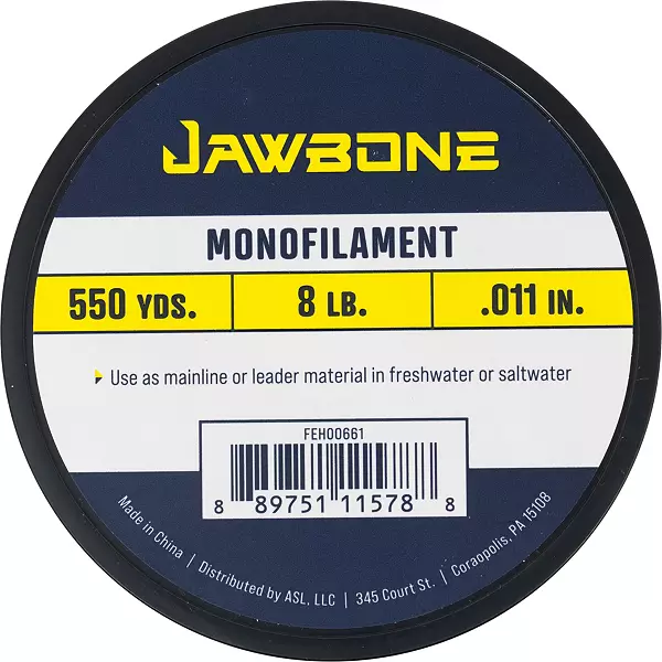 Jawbone Monofilament Fishing Line Blue