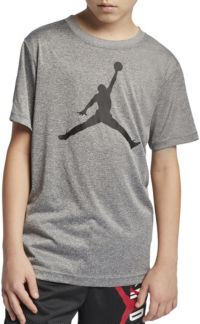 NIKE Air Jordan Boys Jumpman 23 Dri-Fit T-Shirt (Large, White)