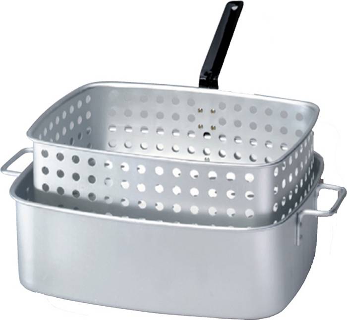 King Kooker 15 Quart Rectangular Aluminum Deep Fryer Pan with
