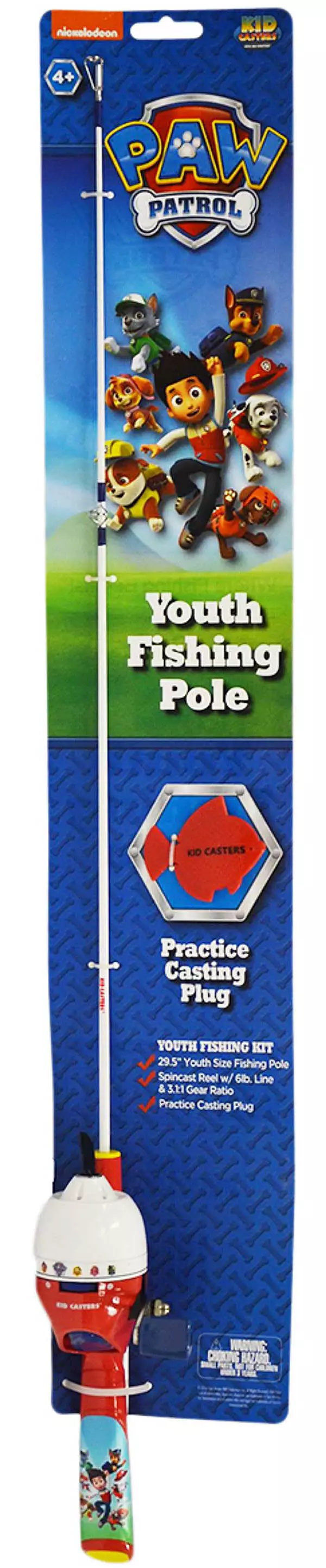 Paw Patrol Girls Fishing Kit, 29.5 Medium Action Rod, 3.1:1 gear