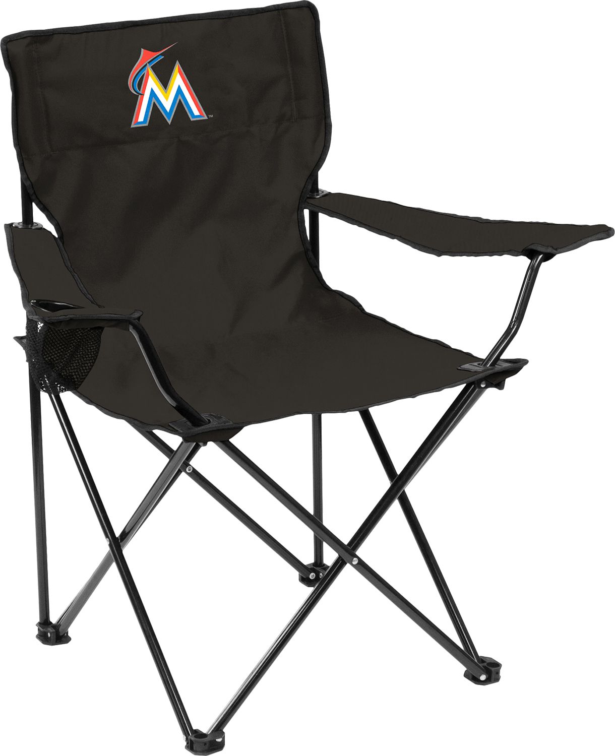 Logo Brands Miami Marlins Team-Colored Canvas Chair