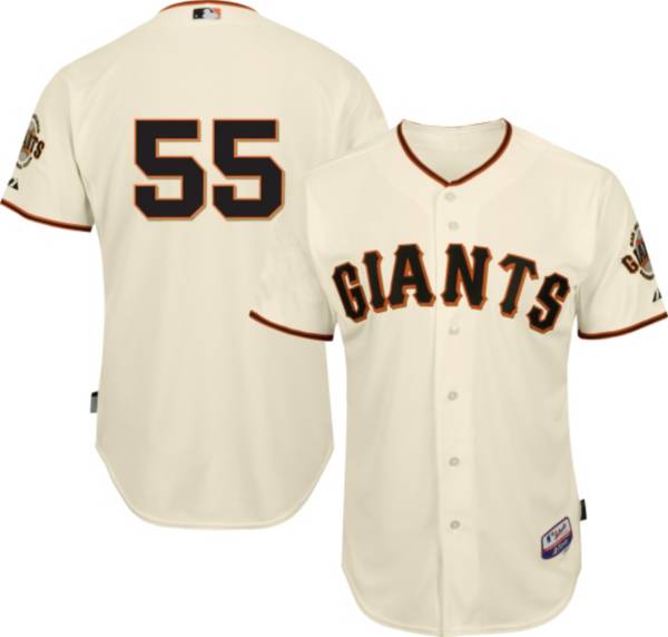 Majestic Men's Authentic San Francisco Giants Tim Lincecum #55 Cool Base Home Ivory On-Field Jersey