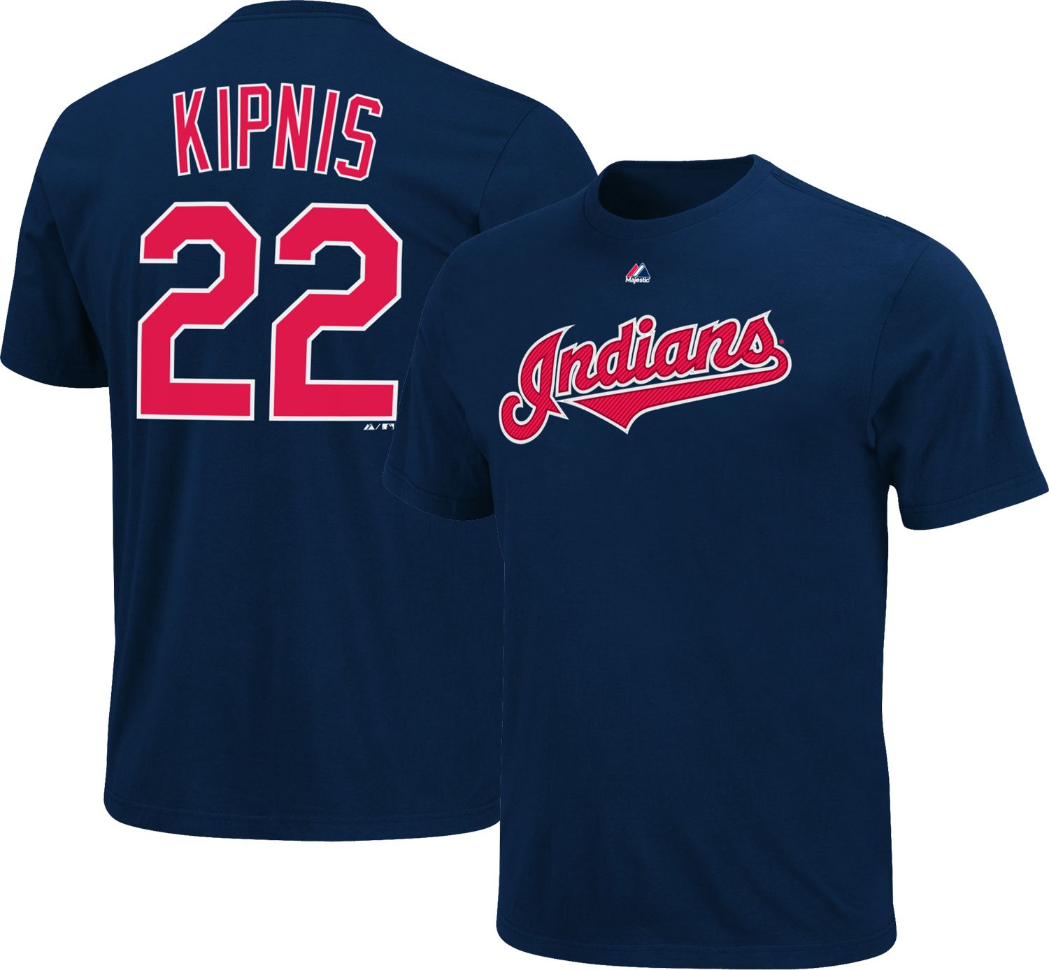 Men's Majestic Cleveland Indians #22 Jason Kipnis Replica White