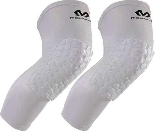 White Padded Knee football/lacrosse Leg Sleeves