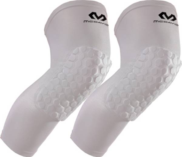 McDavid Hex White Leg Sleeves Pair Youth Junior Pads Compression