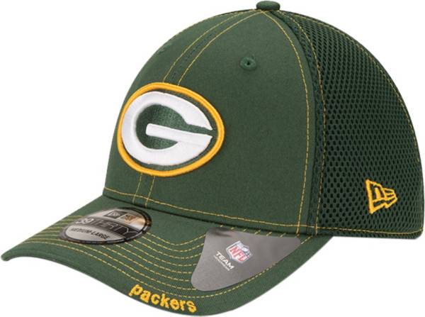 Men's New Era Black Green Bay Packers Camo Tone 39THIRTY Flex Hat