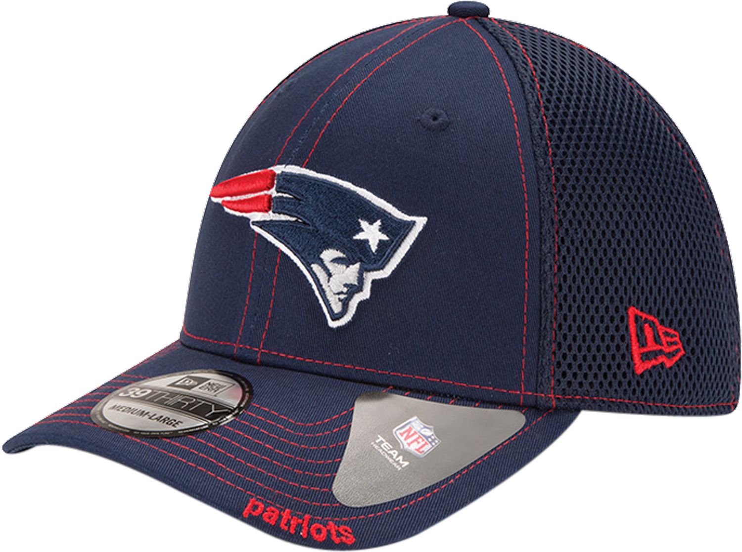 New Era Men's England Patriots 39Thirty Neoflex Navy Stretch Fit Hat