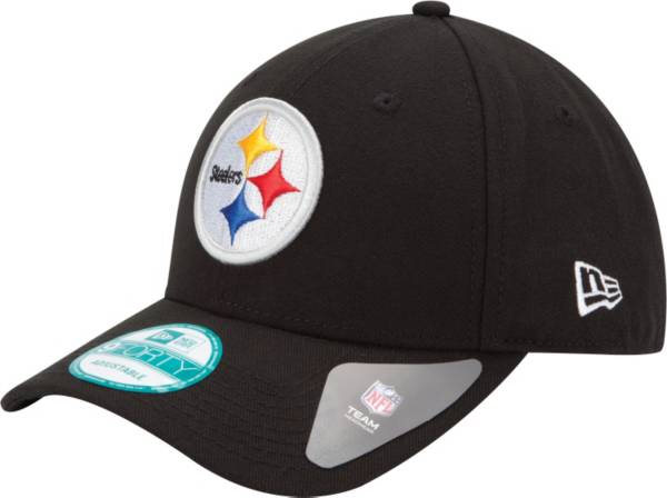 Pittsburgh Steelers Hat Cap Strap Back Gray Black NFL Football New Era Mens